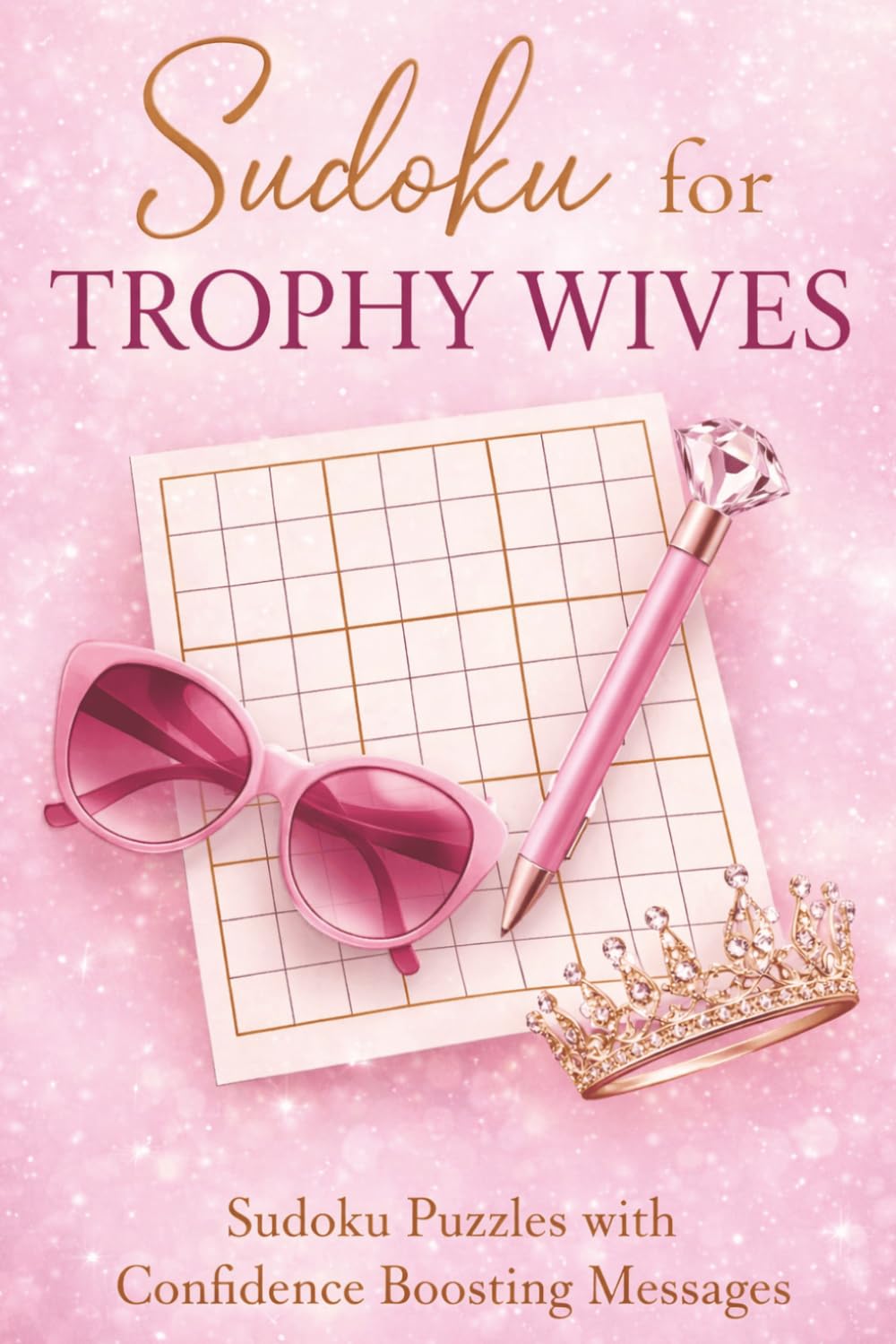 Sudoku for Trophy Wives: Sudoku Puzzles with Confidence Boosting Mesages | LARGE PRINT | One Puzzle Per Page | 50+ Puzzles | 6x9 Inches, 110 pages | ... (Mother/Grandmothers Day Sudoku + Quotes)