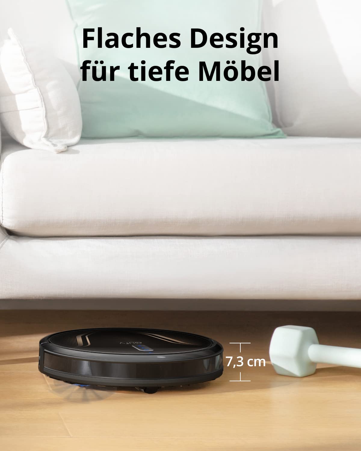 eufy Saugroboter mit Absaugstation G40 Hybrid+, Saugroboter mit Wischfunktion, 2.500Pa Saugkraft, WLAN Funktion, Planbare Saugroute, Ultra dünnes Design, Schwarz (Generalüberholt)