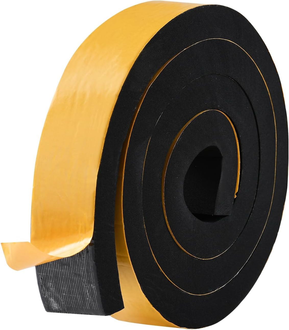 2M x 2Rolls Foam Tape 50mm Wide X 25mm Thick,Self Adhesive Neoprene Weather Strip,Rubber Gasket Seal,Anti-Vibration,Anti-Collision, Shockproof Insulation for Window Door Car
