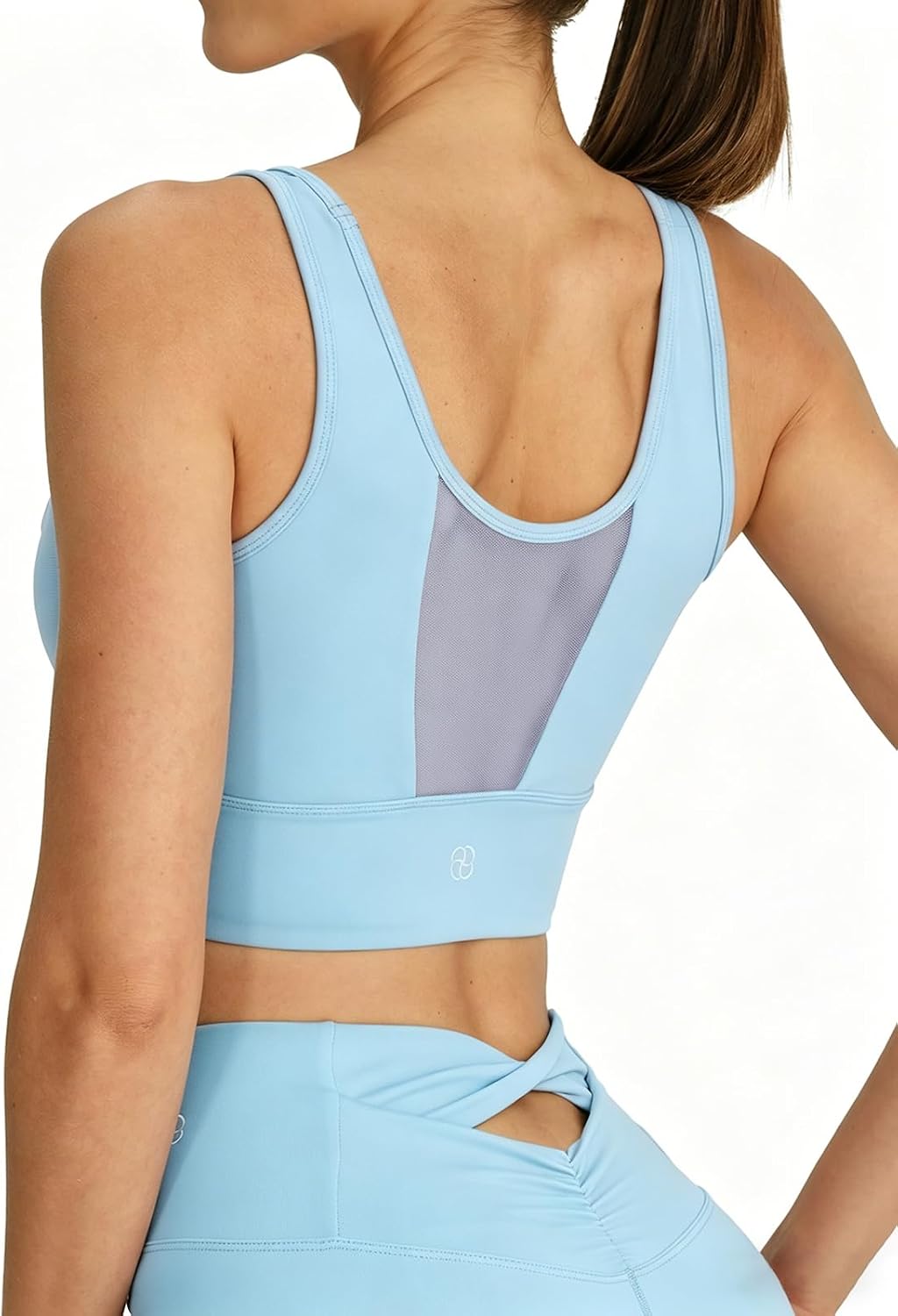 BERLOOK Womens Crop Tank Tops with Built in Bras Breathable Wrap Ruched Athletic Workout Yoga Sleeveless Gym Tops