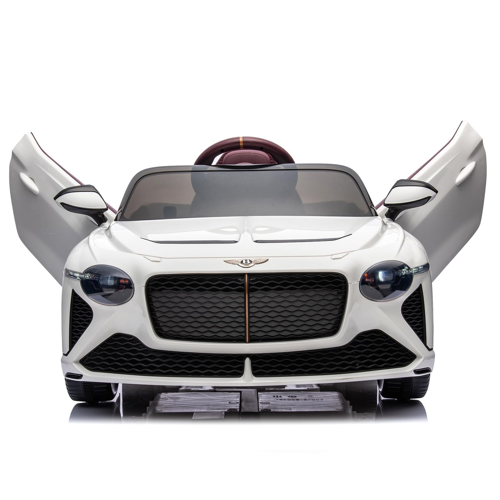 Garvee Coche Eléctrico Infantil Lujo Bacalar 12v – Licencia Oficial, Mando Parental, Puertas Tijera, Suspensión, 3 Velocidades, Luces LED, Música, Claxon – Vehículo Infantil Seguro – Color Blanco