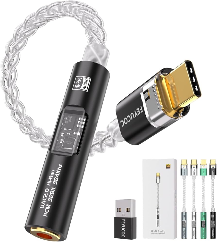 Amazon.co.jp: FEYUCOC MAX タイプc イヤホンジャック 変換 DAC