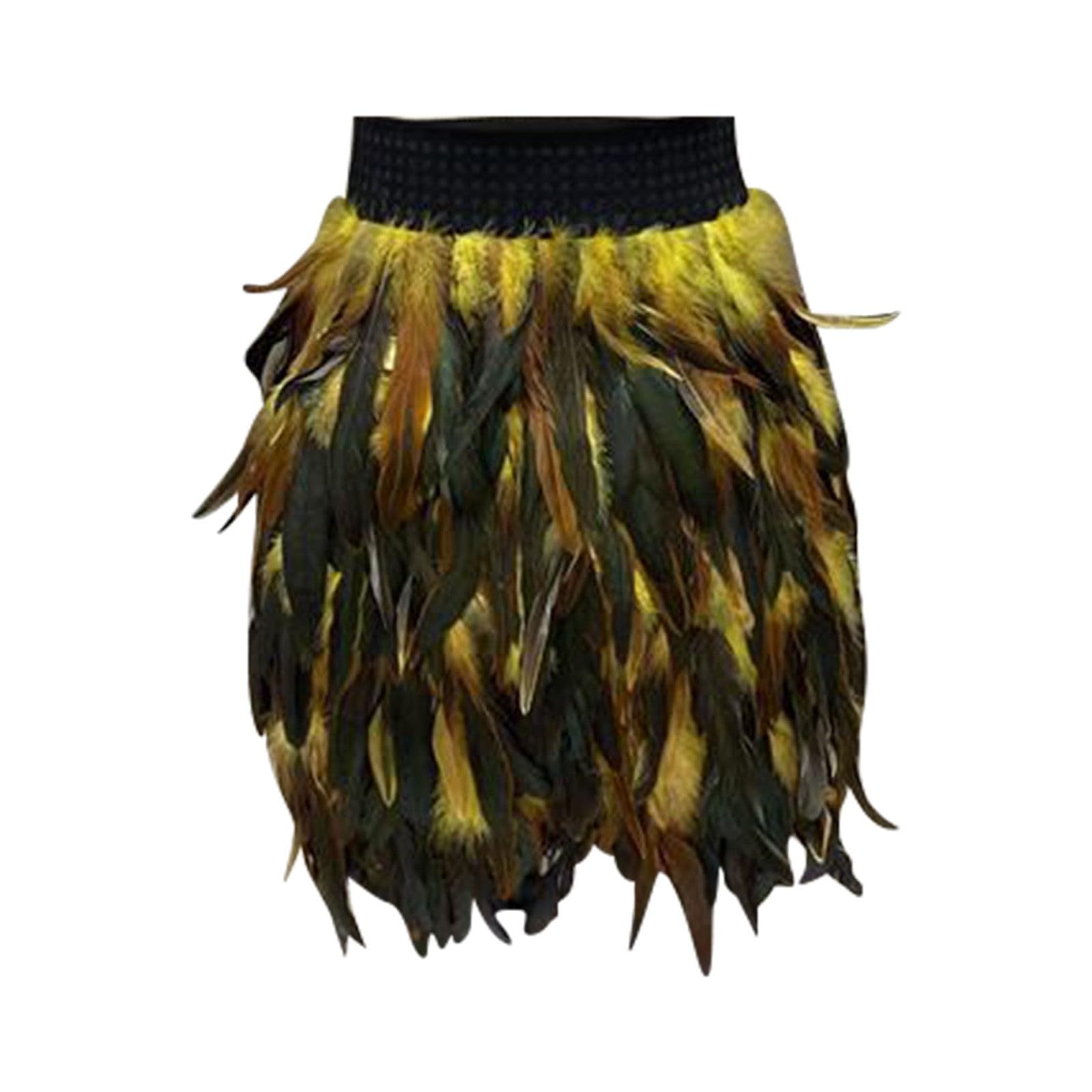 Cocila Jupe en Tulle pour Femme De Scène Plumes Femmes Longue Voile Robe Bouffante Tutu Fluo Jupon Jupette Danse Classique Mini Court Grande Taille Transparente Fille Volant Costume