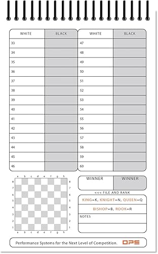 Miniatura 4 de Libro de puntuaciones de ajedrez Perfect Strike con reglas e instrucciones de puntuación. Resistente. Calidad de competencia. (5.5" x 8.5") (100