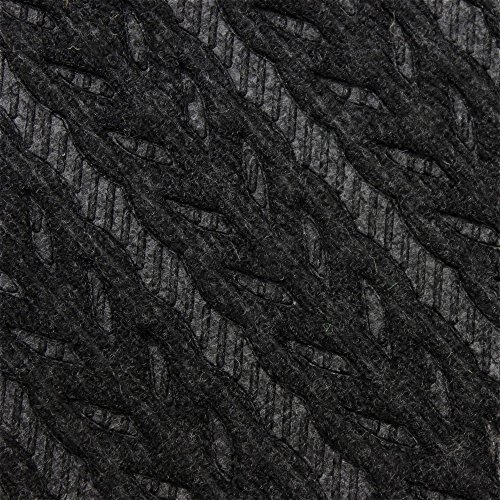 JVL Knit Design Scraper Cable Door Mat, Charcoal, 40 x 60 x 1 cm, 40 x 60 cm (Rectangular) - Image 3