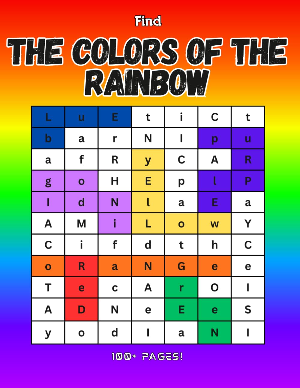 Find the colors of the rainbow (Hidden Words)