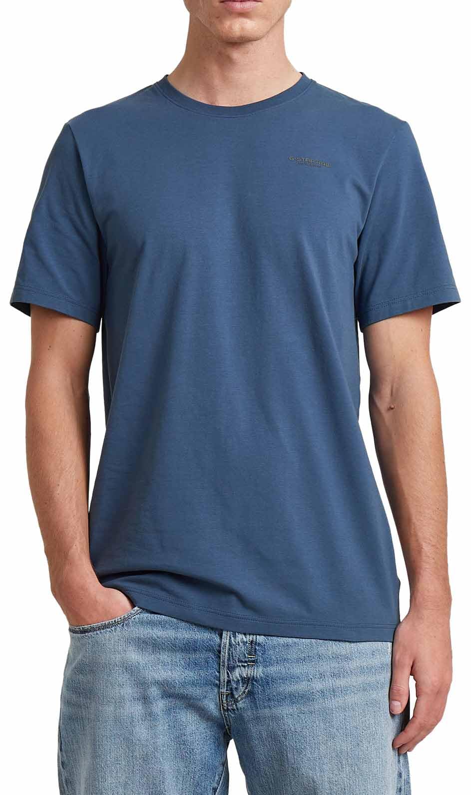 G-Star Raw C.V. Slim Base T-Shirt, Blue (Rank Blue D19070-c723-868), Men's L