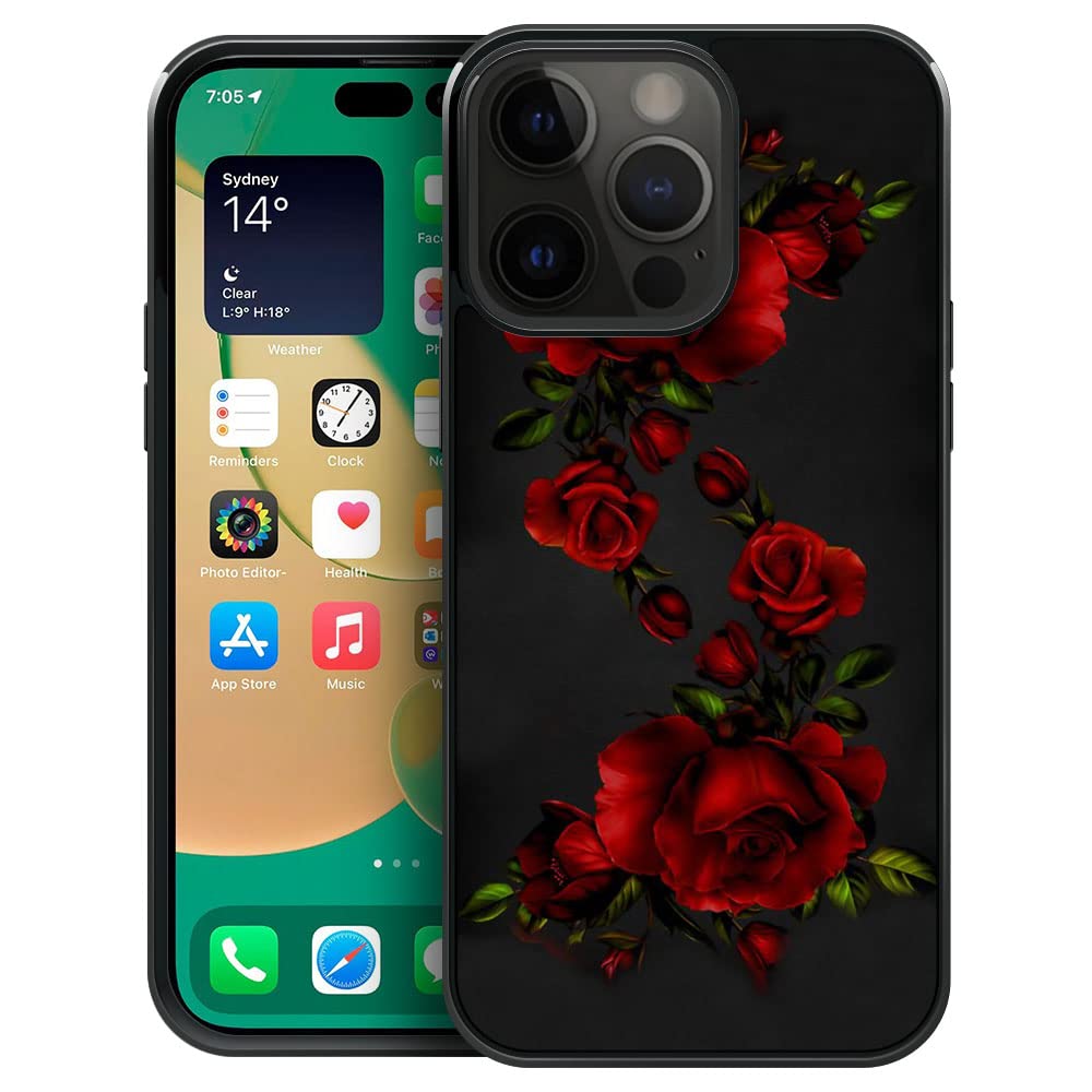 Amazon.co.jp: ZHEGAILIAN iPhone 15用ケース、赤いバラ iPhone 15用