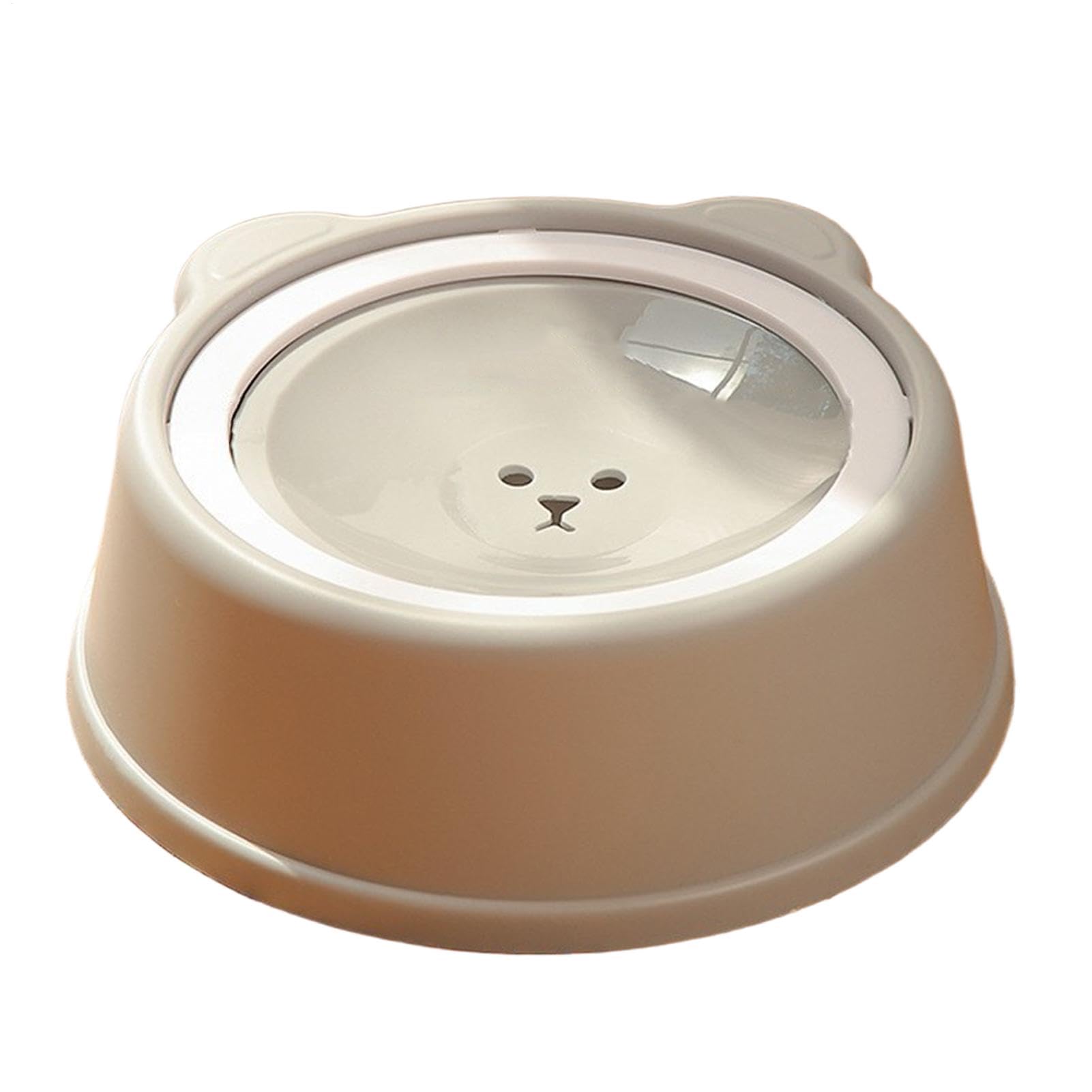Dog Water Bowl, Spill-Proof Slow Water Feeder, No-Tip Non-Slip Drinking Dispenser, Pet Hydration Dish for Dogs & Cats, Compact Design (9.45x9.45x3.27 in)