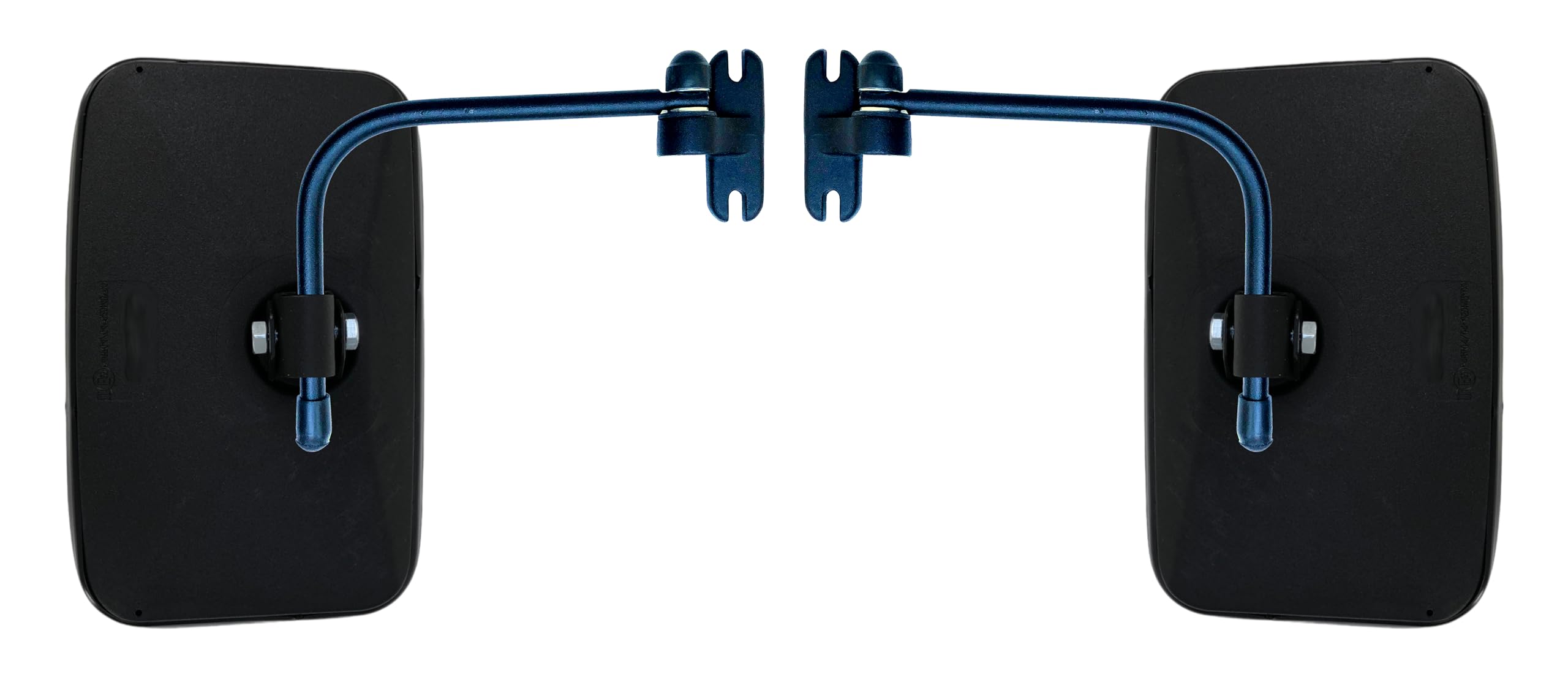 2 specchietti retrovisori esterni 250 x 165 mm R1800 Ø10, Ø15 e Ø18 mm E20 e supporto per specchio per camion trattore escavatore