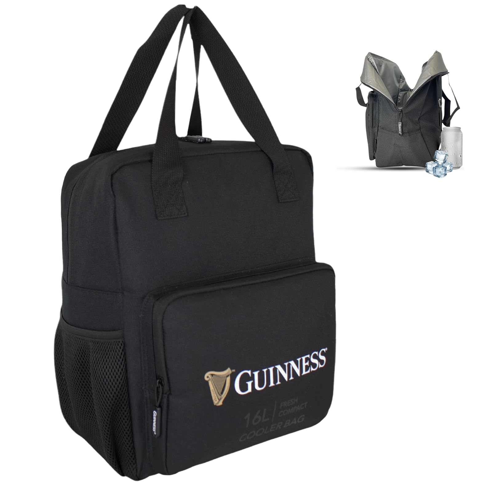 Guinnesscooler Bag 16l Insulated Thermal Lunch Tote For Picnic Bbq
