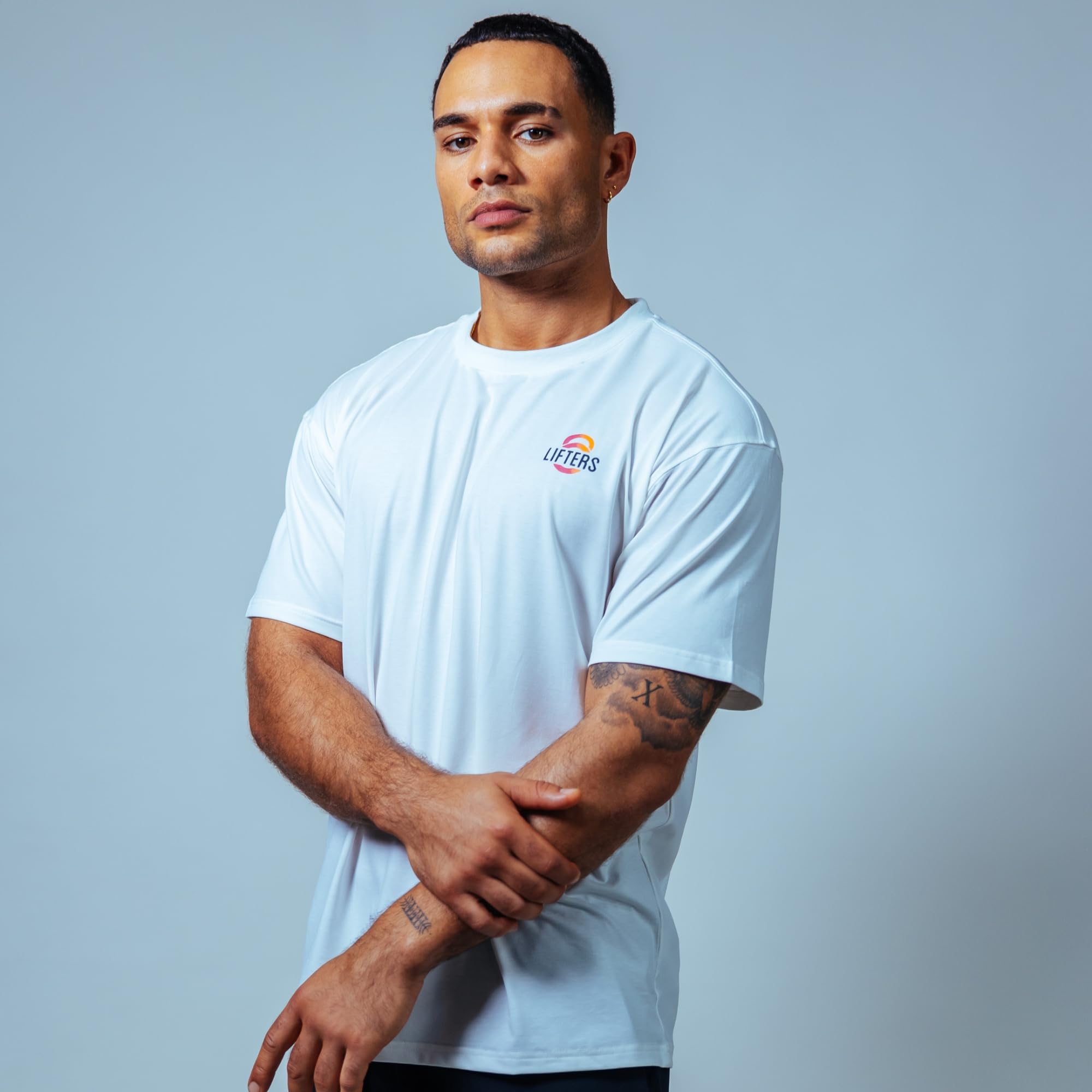 Lifters Street Oversize Maglietta unisex – Maglietta casual per fitness e tempo libero, comoda maglietta girocollo a maniche corte per palestra, sport e uso quotidiano