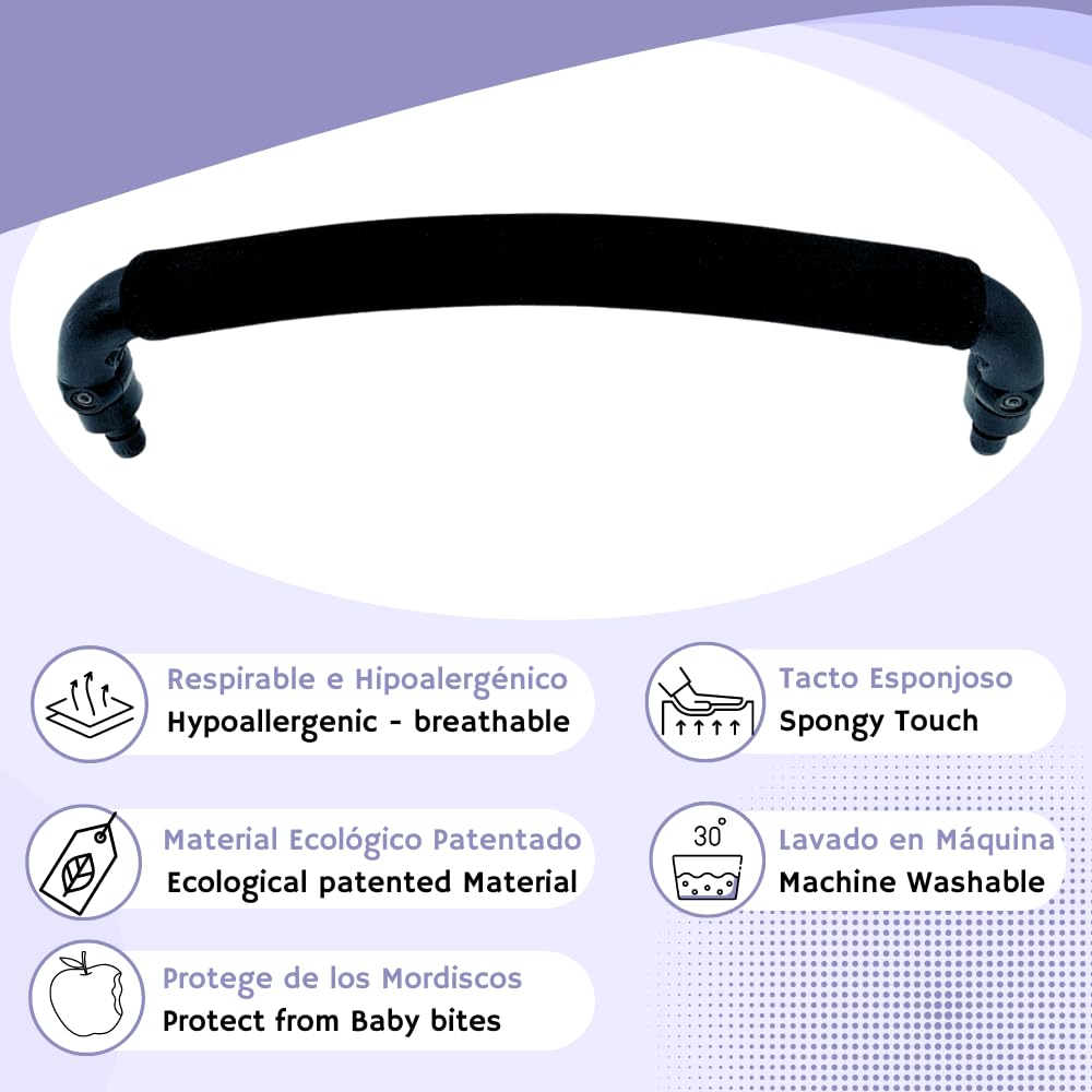 PROTEC TIF | Custodia protettiva in Neoprene Compatibile con la barra di sicurezza Jane RIDER, MUUM, EPIC, KOOS, NANO e Bugaboo BUTTERFLY (Non sostituisce la gomma)