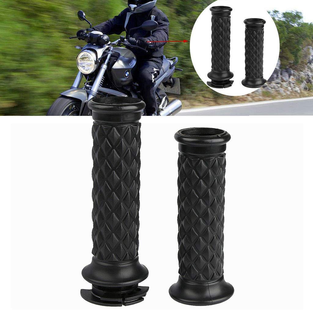 PLSUS 7/8" 22mm Motorcycle Hand Grip Bar Handlebar End for Racer Bobber Clubman Custom Aprilia,BMW,Ducati,Honda,Kawasaki,KTM,Moto Guzzi,Suzuki,Yamaha,ATV Black PL-5