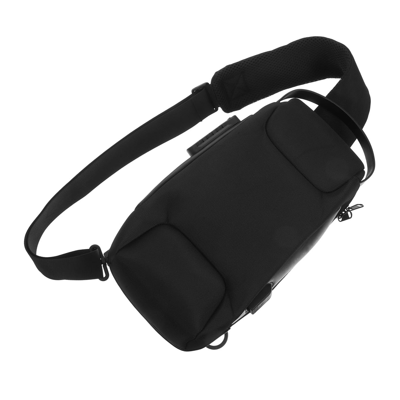 Healeved Bolso Bandolera Antirrobo para Hombre Bolso de Pecho Pequeño de Tela Oxford Resistente al Agua Puerto USB Diseño Ligero y Transpirable Adecuado para Viaje y Uso Diario