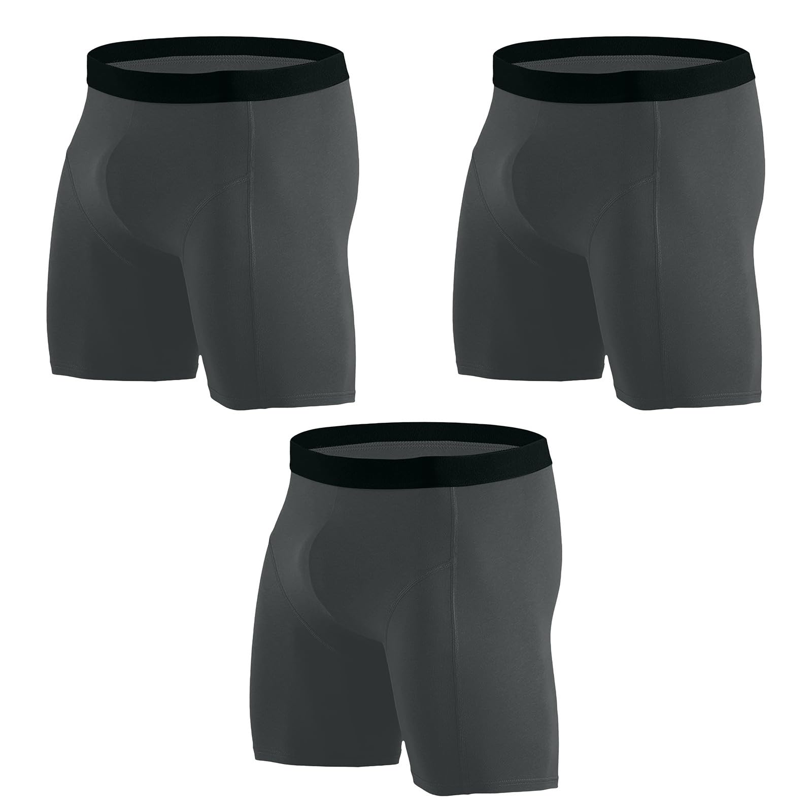 Calzoncillos de algodón transpirable gris oscuro M con ajuste ergonómico premium 8