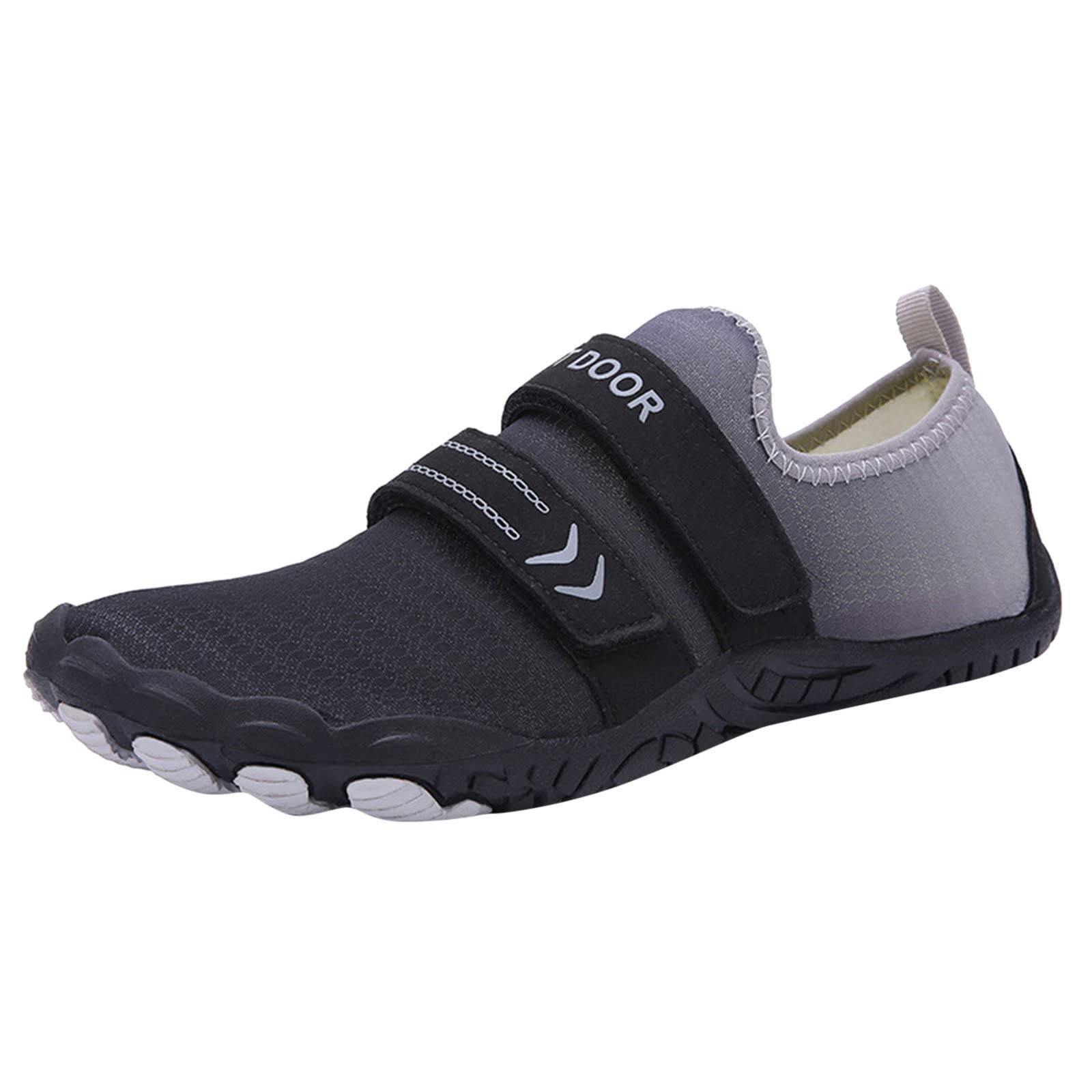 Breathable Quick Drying Water Shoes for Women Men Outdoor Wading Shoes Hiking Grounded Footwear Beach Shoe (Black, 43)