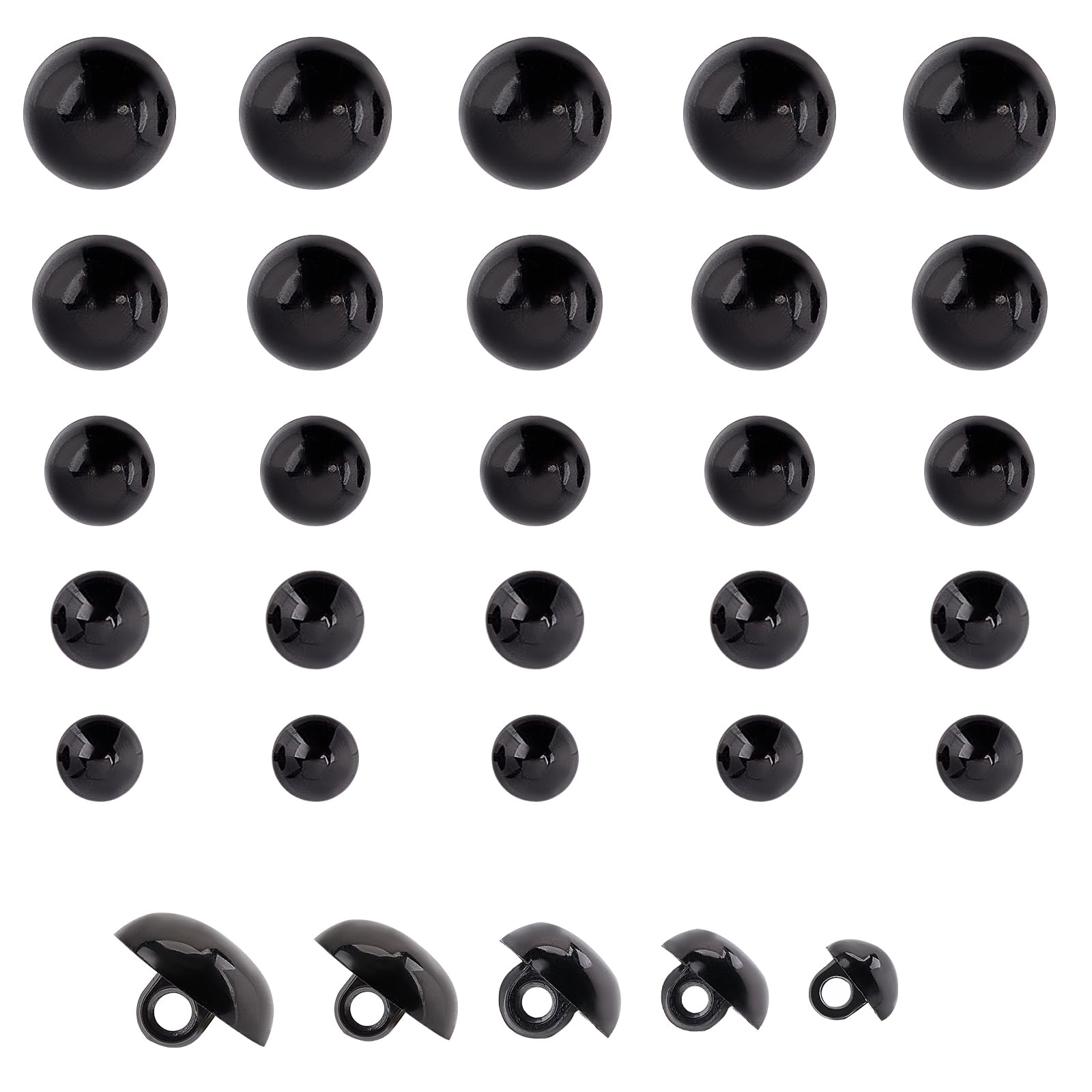 100 Anillas De Ojos De Plástico Para Manualidades - 29 Mm, Para Peluches, Juguetes De Ganchillo Y Proyectos DIY