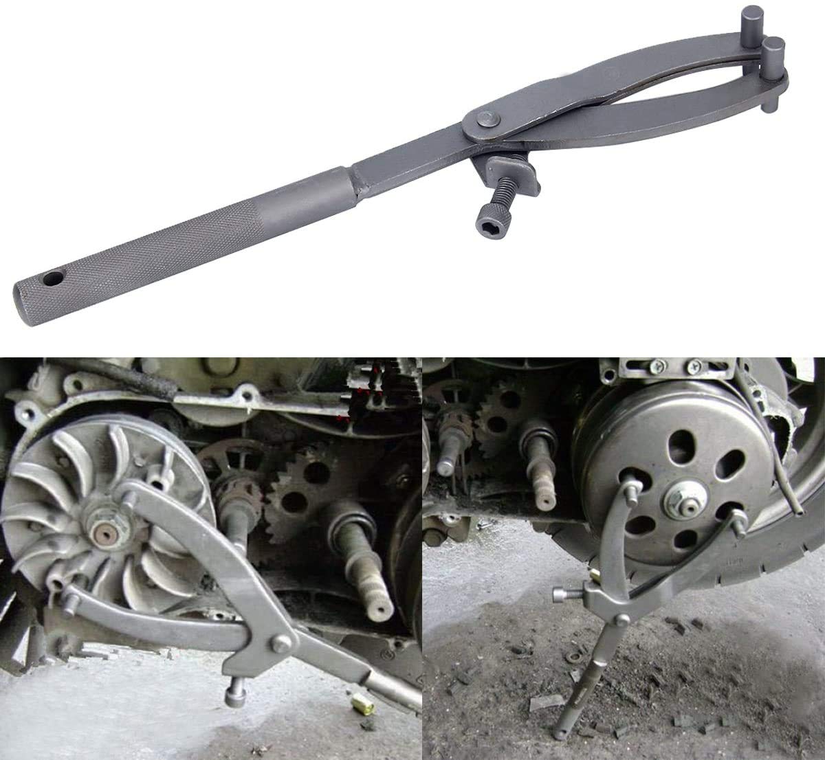 POEFT - Chiave regolabile per variatore e frizione, strumento GY6 50 cc per rimuovere il volano di moto, motorini, scooter