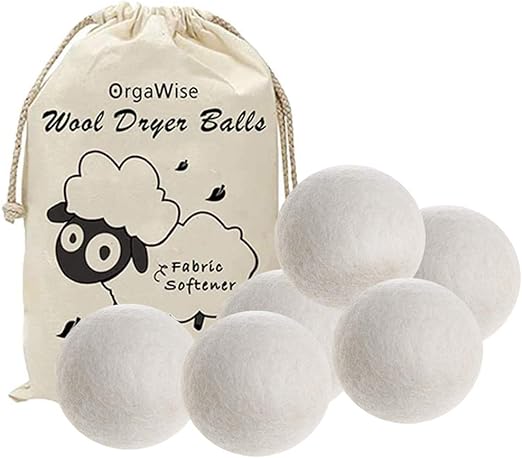 Orgawise Wool Dryer Balls 6 Pack Reuseable Static Reducing 100 Organic New Zealand Wool Tumble Dryer Ball Wool Drying Balls Natural Fabric Softener 6 Pack Amazon Co Uk Grocery