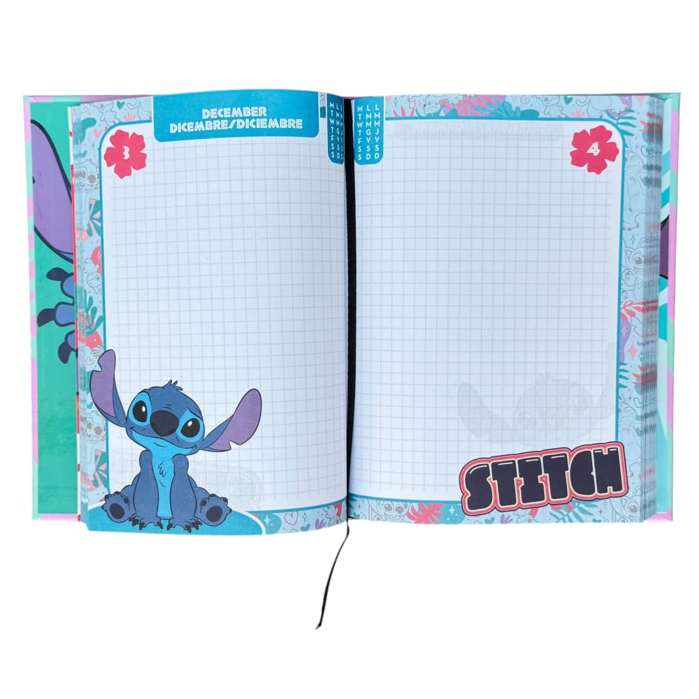 Diario scuola Stitch Disney non datato agenda 10 mesi per bambini scuola primaria