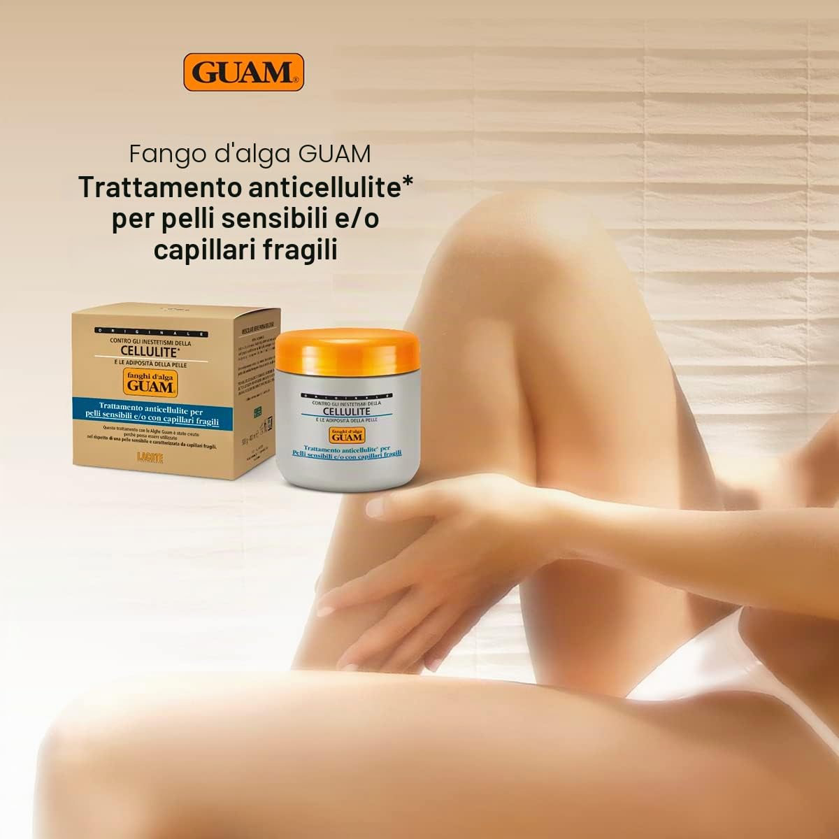 Guam Fanghi d'Alga Pelli Sensibili-Capillari Fragili, Anticellulite