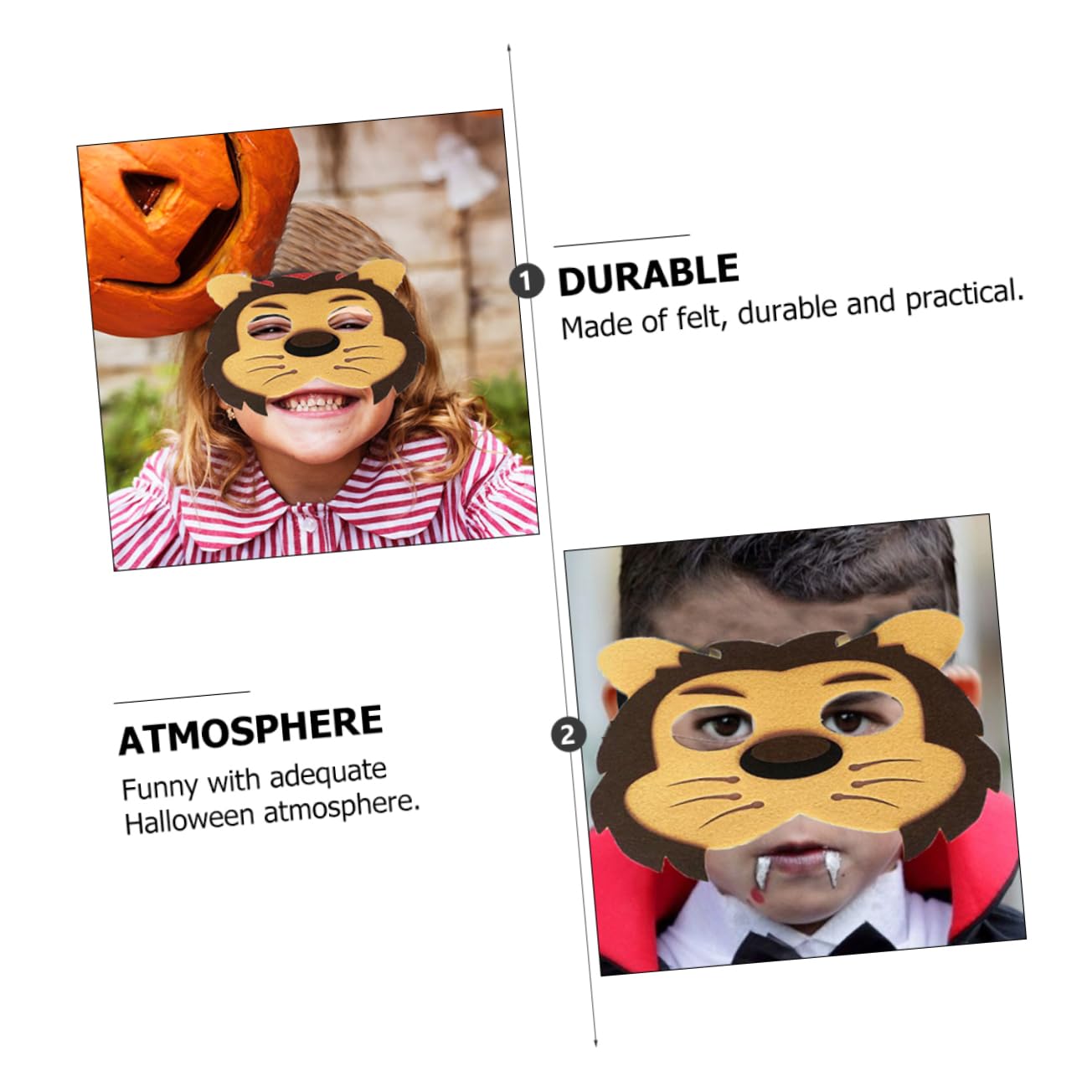 GALPADA 30 Pz Feltro Bendato Maschera a Forma Di Animali Il Cosplay Degli Animali Si Veste Maschera a Forma Di Animale Copertura Del Viso Di Animale Modellante Provato