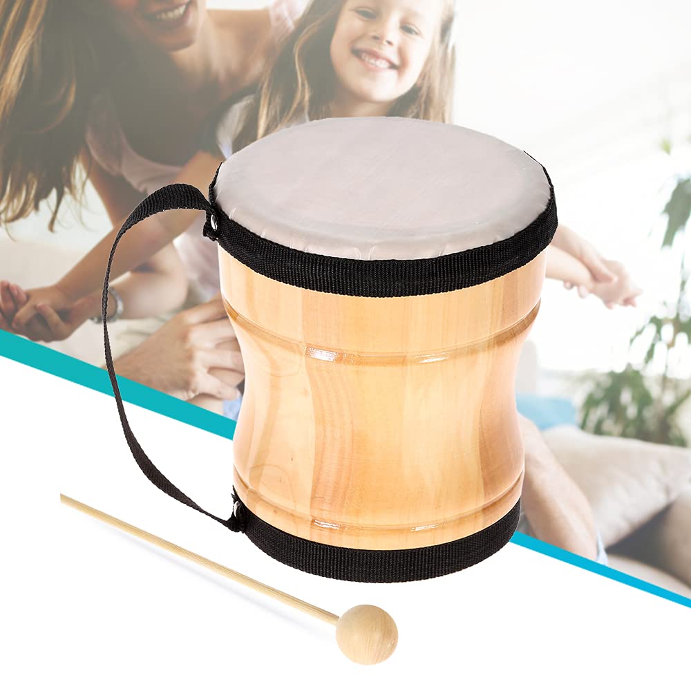 Kids Bongo Drum Bongo Drum con Strumento Musicale a Percussione in Legno di Mazza per lo Sviluppo di Talenti Musicali