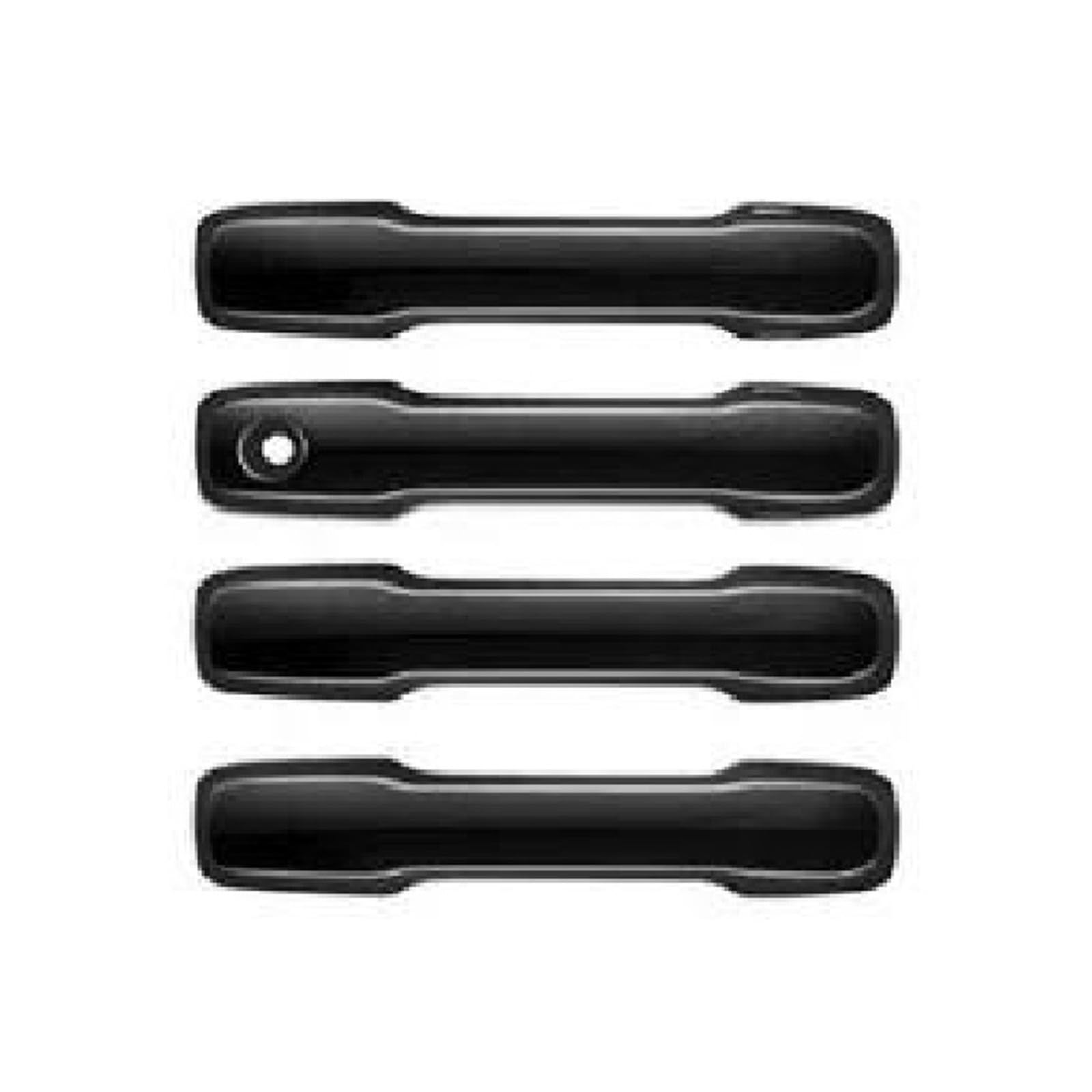 JTWMTY Car Door Handle Bowl Cover Carbon Fiber Style Exterior Moulding Parts for Tacoma 2024(Black)