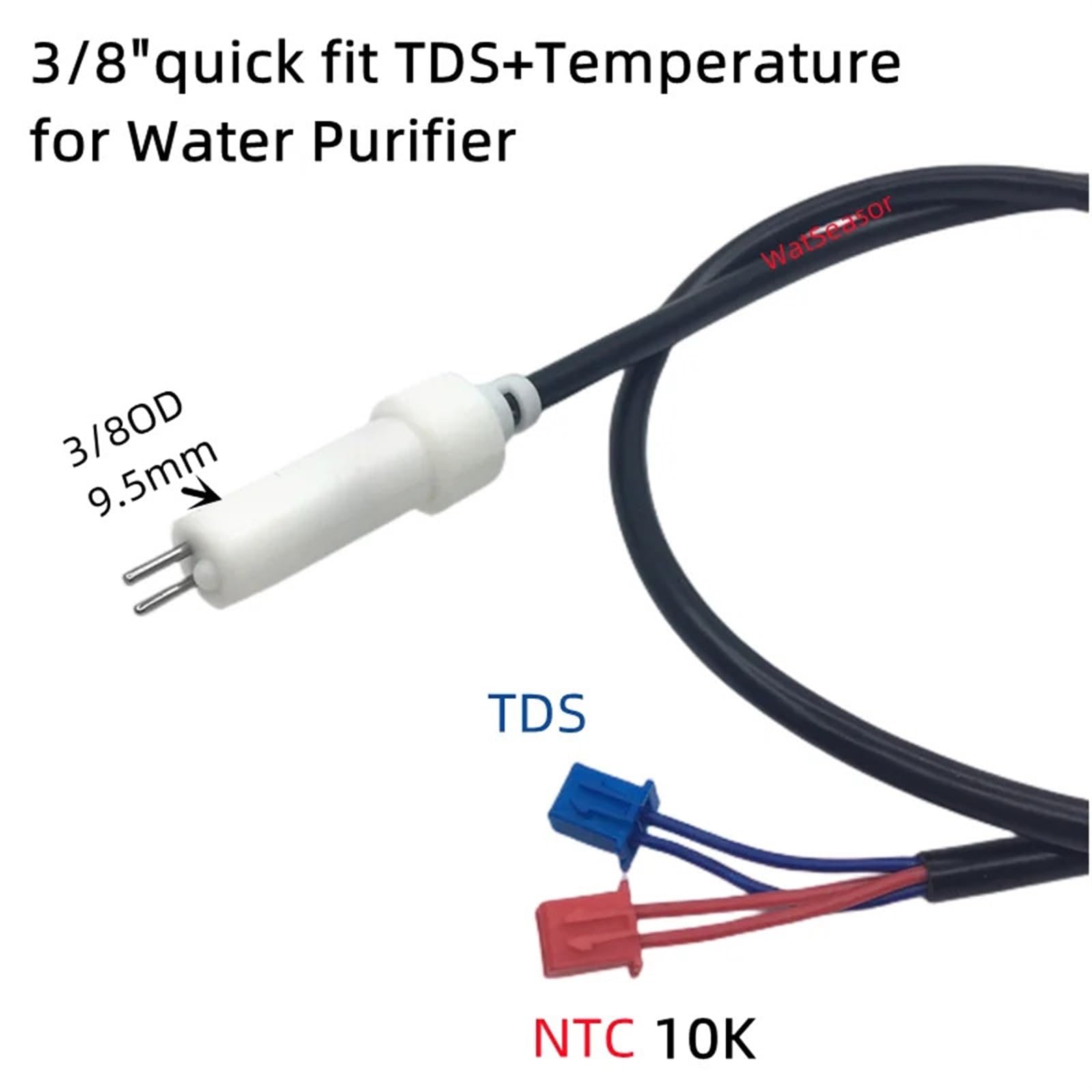 Sensore 'acqua for la misurazione della temperatura TDS Conductivity+ NTC 3/8