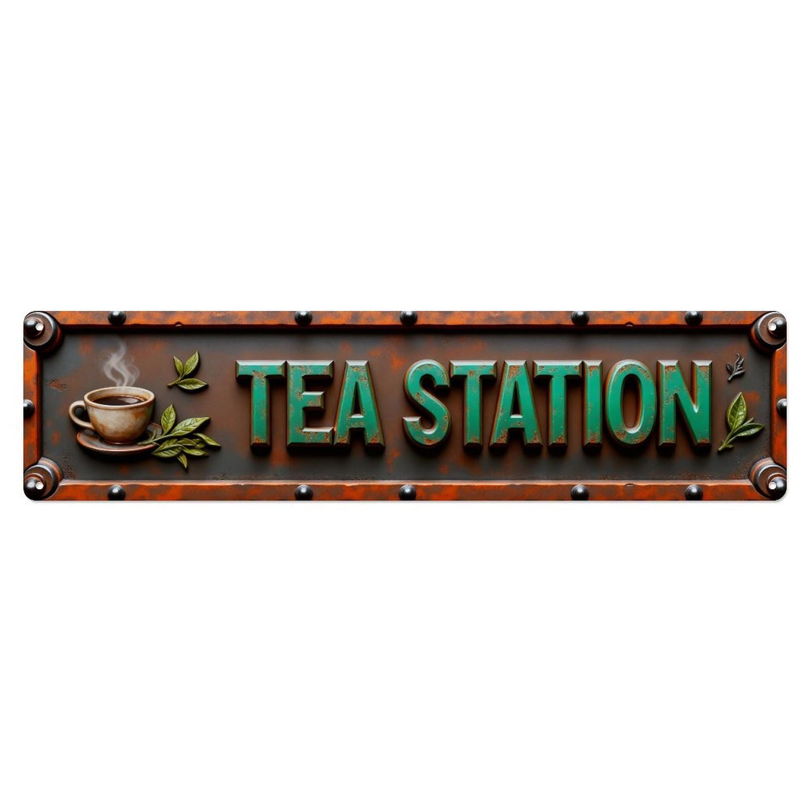 Rustic Metal Sign With Green Text Tin Sign Vintage Metal Sign Home Bar Garden Indoor & Outdoor Wall Decor Retro Metal Poster 4x16 Inch