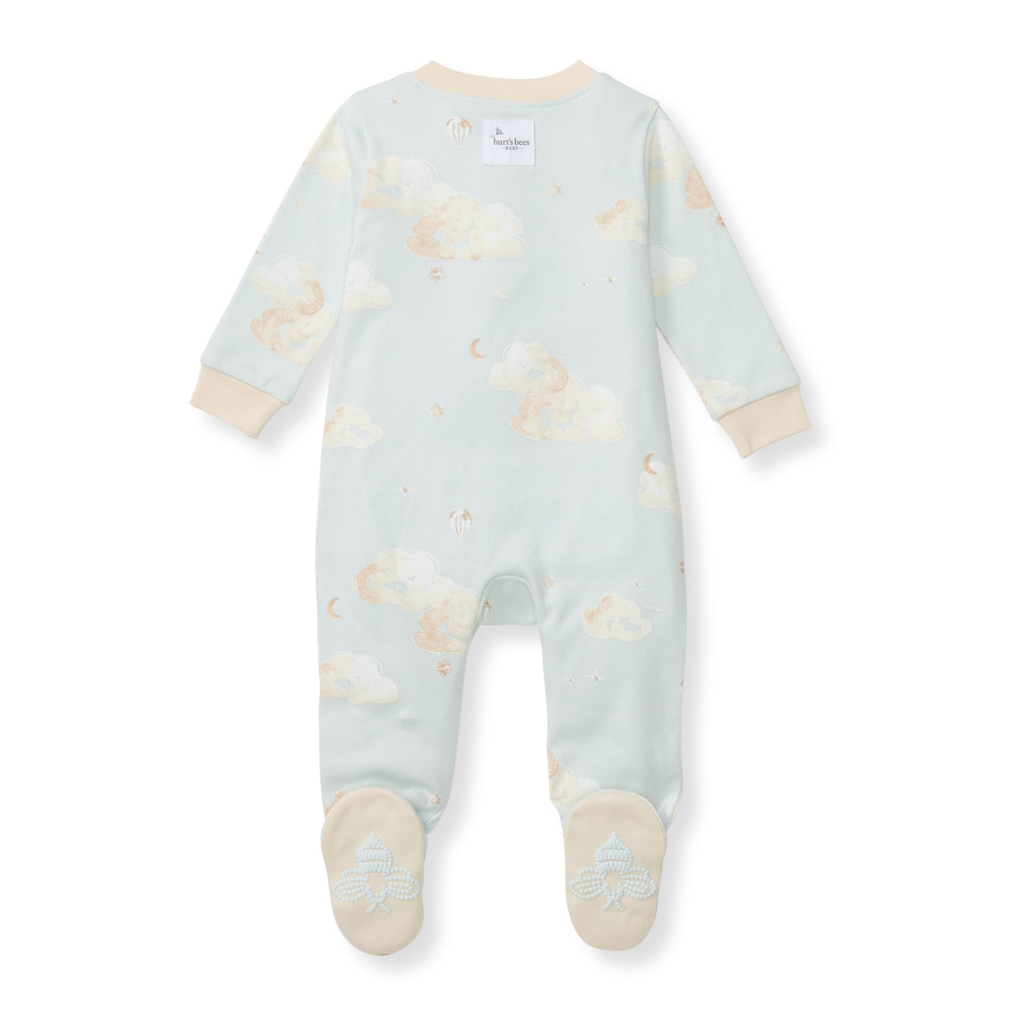 Burt's Bees Baby Sleep And Play Pjs, 100% Organic Cotton One-piece Zip Front Romper Jumpsuit Pajamas Dormienti per neonati e bambini Bimbo 0-24 (Pacco da 2)