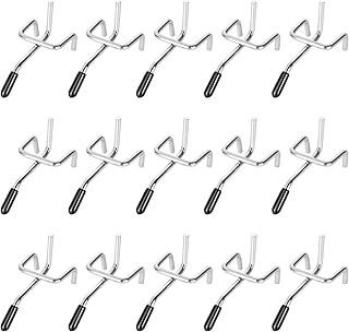 LANIAKEA 100Pcs Pegboard Hooks 2 Inch Pegboard Tool Hooks with Rubber Tips, Heavy Duty Peg Board Hooks Fit 1/8 and 1/4 inch peg Board，Peg Board Tool Utility Hooks for Hanging，Organizing Tools