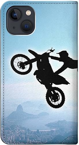 Miniatura 2 de RW2675 Extreme Freestyle Motocross PU Leather Flip Case Cover for iPhone 13 mini