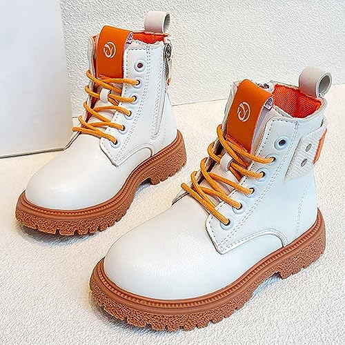 Combat Boots Kids Western Ankle Boot Chunky Low Heel Booties Walking Shoes Winter Snow Boots Anti-Slip Outdoor Shoes3