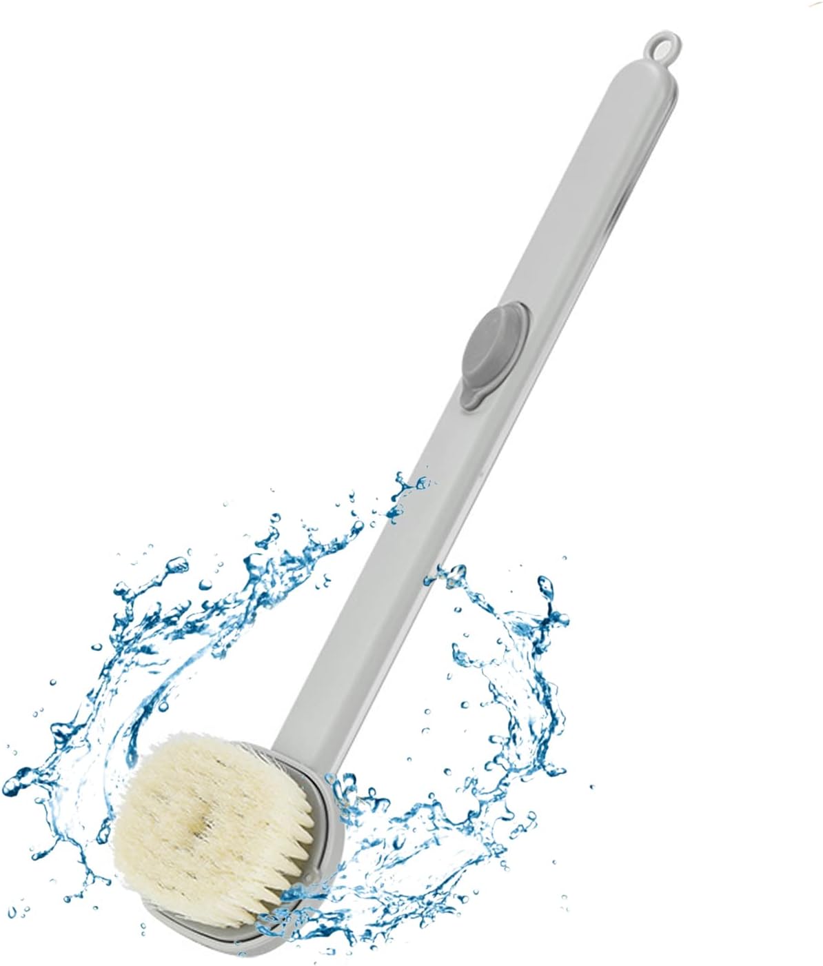 Upgraded 14.1In Shower Body Brush Builtin Shower Gel