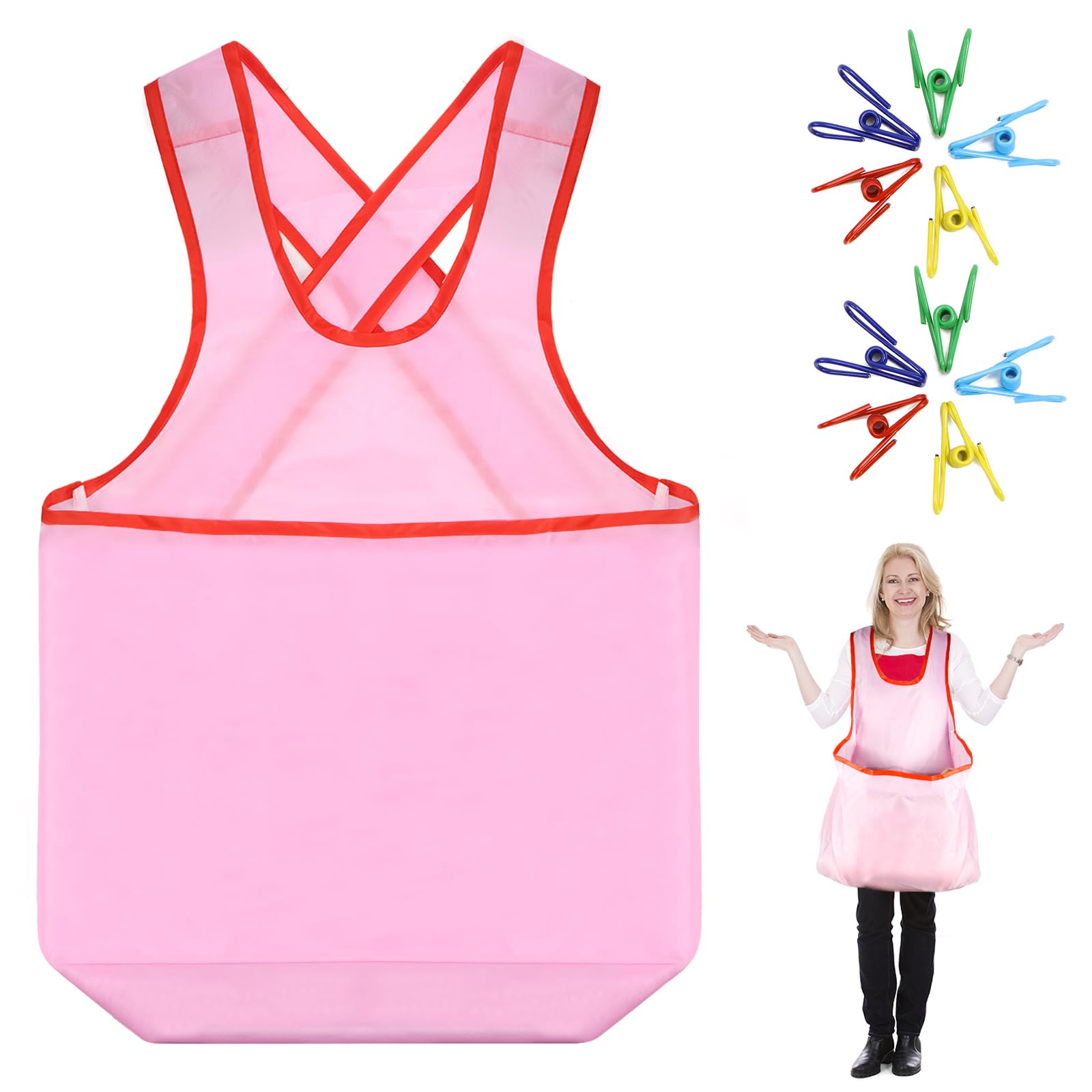 FSWWSF Laundry Apron en Tissu Oxford - Tablier Multifonctionnel avec Grand Sac pour Séchage et Protection
