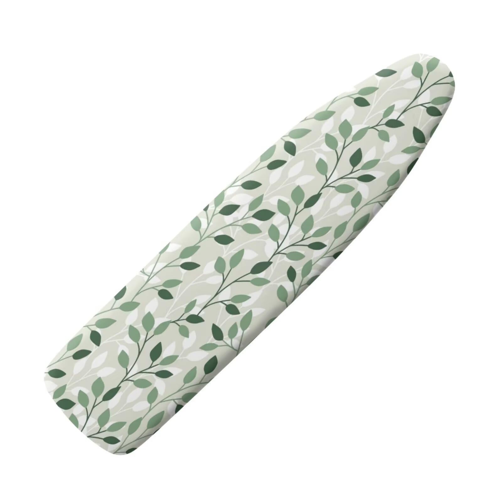 NETILGEN Ironing Board Covers Elastic Replacement Covers Scorch Resistant with Hook and Loop Fasteners XL for Dimensions 133-140 x 40-45 cm, Green Leaf — image 1