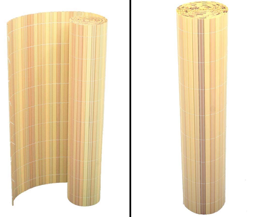 Mata z tworzywa sztucznego, 160 x 300 cm, kolor: bambusowy model Exclusiv – ochrona przed wzrokiem na balkon, taras, do ogrodu, ochrona przed słońcem, wiatrem