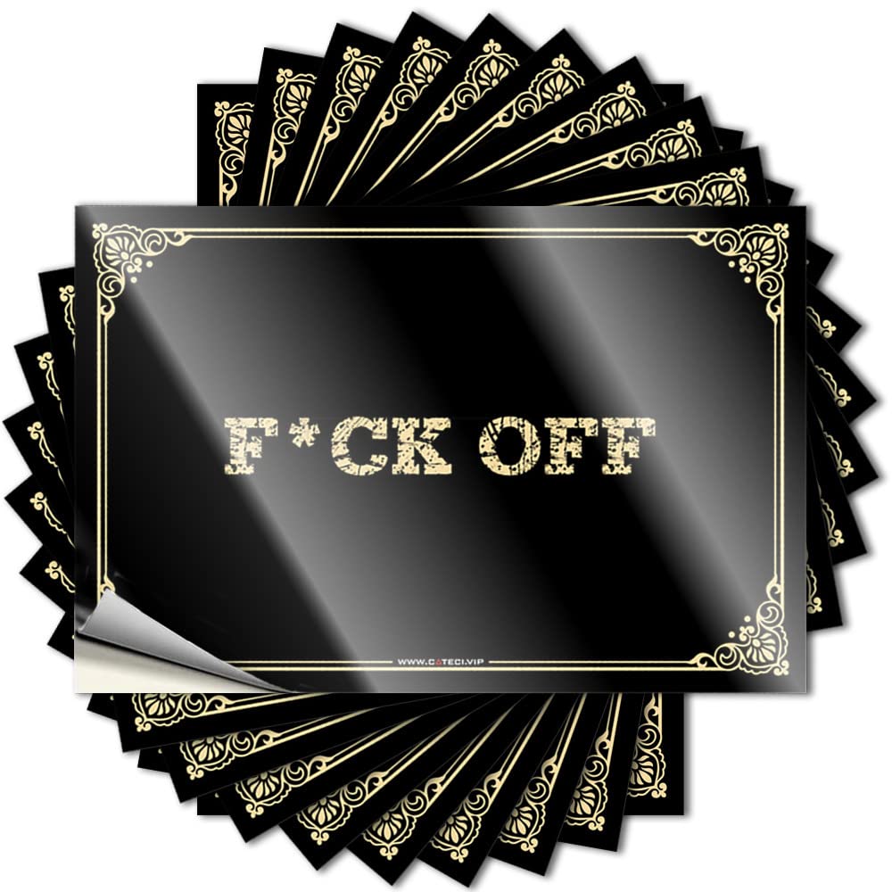 Glitter Bumper, Mens Bathroom Decor Collection F*ck Off | Funny Quote Car Decals(8X12CM)