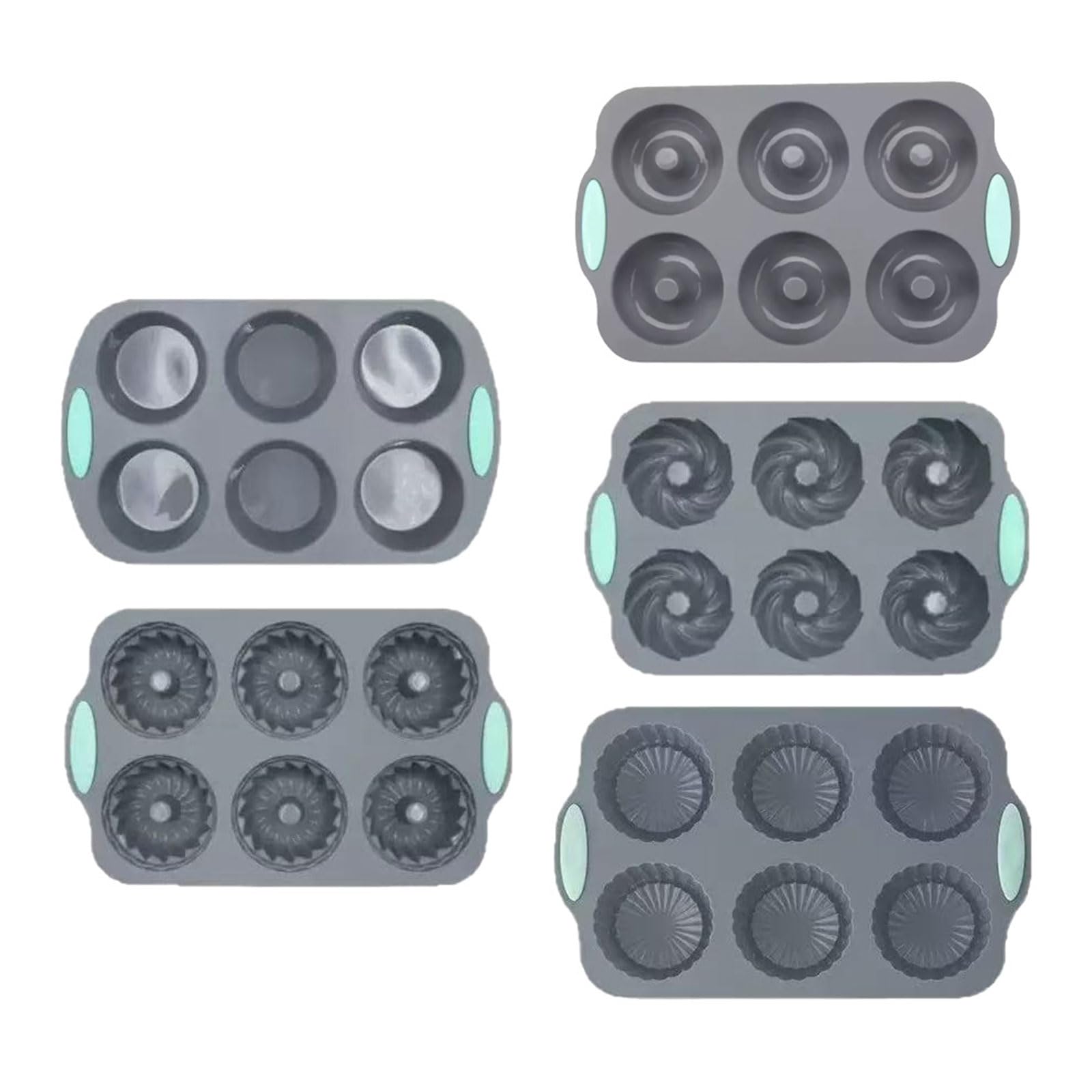 Moules en silicone avec 6 cavités pour petits gâteaux cannelés, savons, toasts au chocolat, utilisation polyvalente, moule à gâteau cannelé en silicone