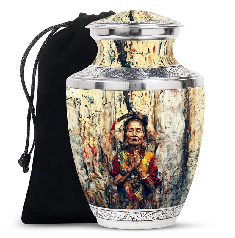 Urne pour cendres pour homme et femme grand modèle décoratif amérindien