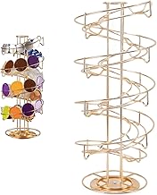 Gold Coffee Pod Holder, 360 Dgree Rotatable Coffee Pod Carousel Storage Organizer k Cup Holder, Holds 40 Coffee Pods Easy Acces