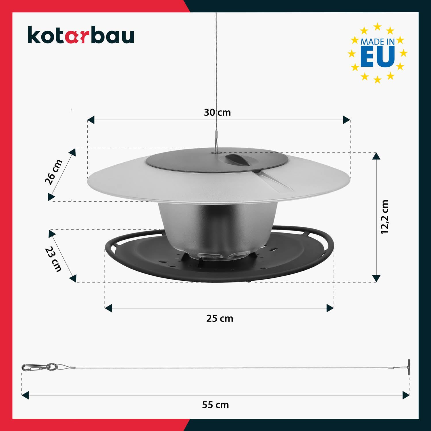 Mangeoire à Oiseaux Pour L'extérieur Durable à Suspendre