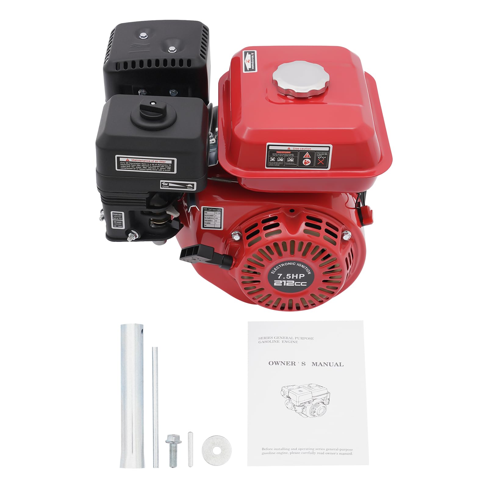 Motore a 4 tempi, benzina 7,5 CV, Kart Engine, generatore portatile a gas, generatore di corrente per idropulitrici Go-karts e altro ancora