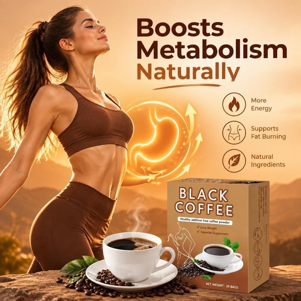 Café Negro Instantáneo Rápida Disolución For Fitness Bienestar Diarios