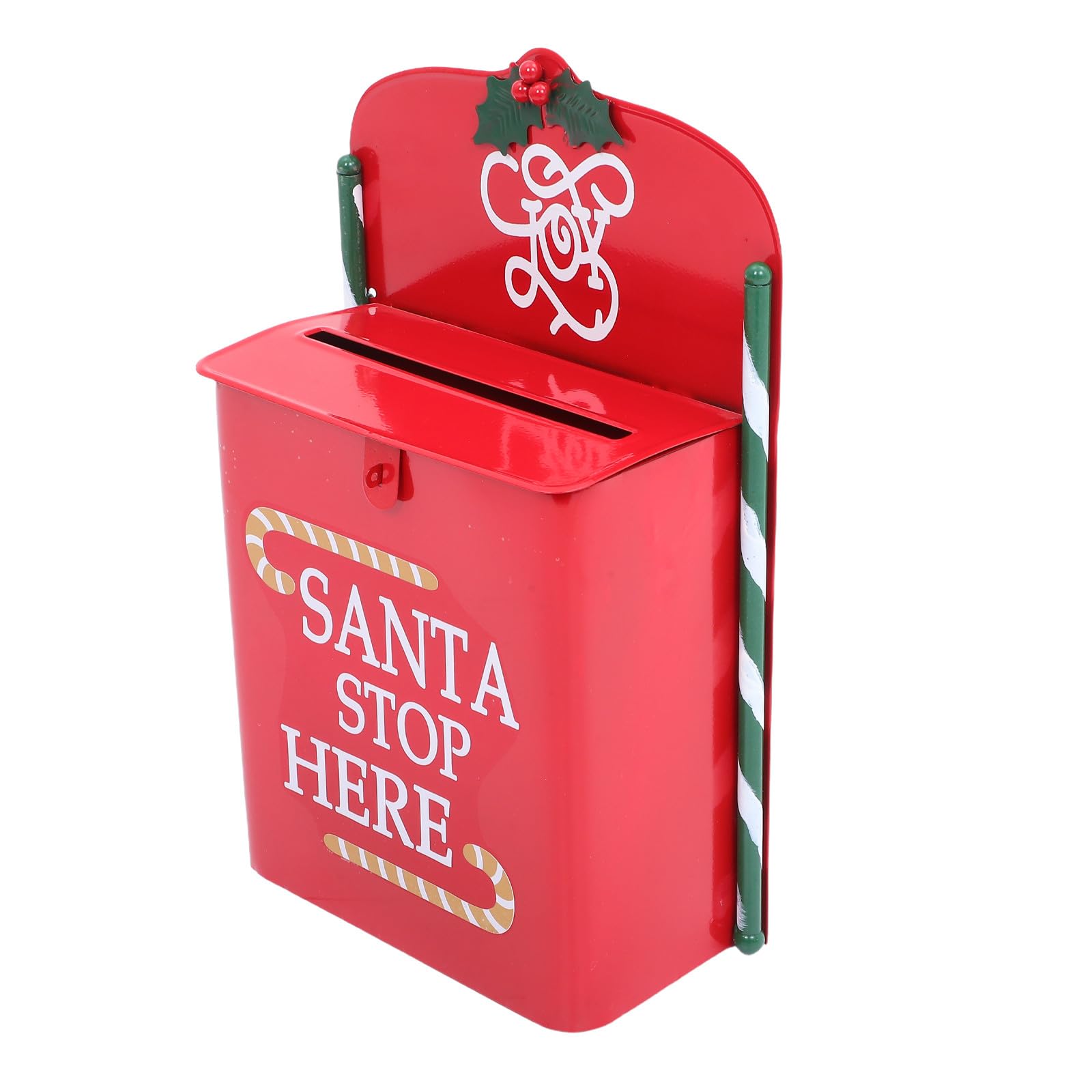Boîte aux lettres Noël en métal pour embellir un mur extérieur vide