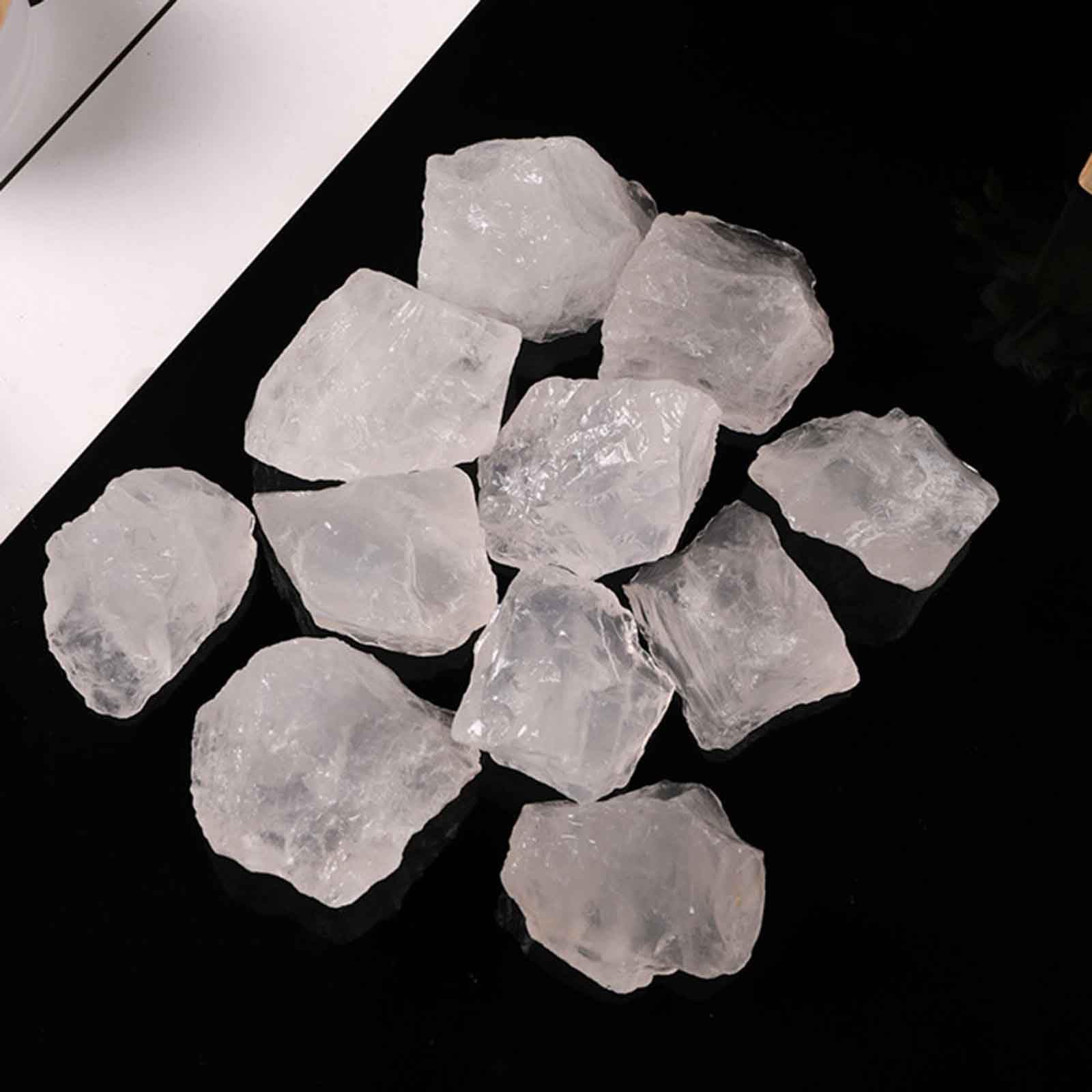 Naturalny biały kryształowy kamień kwarcowy do upadków, kabin(0.8~1.2in/1.1lb)