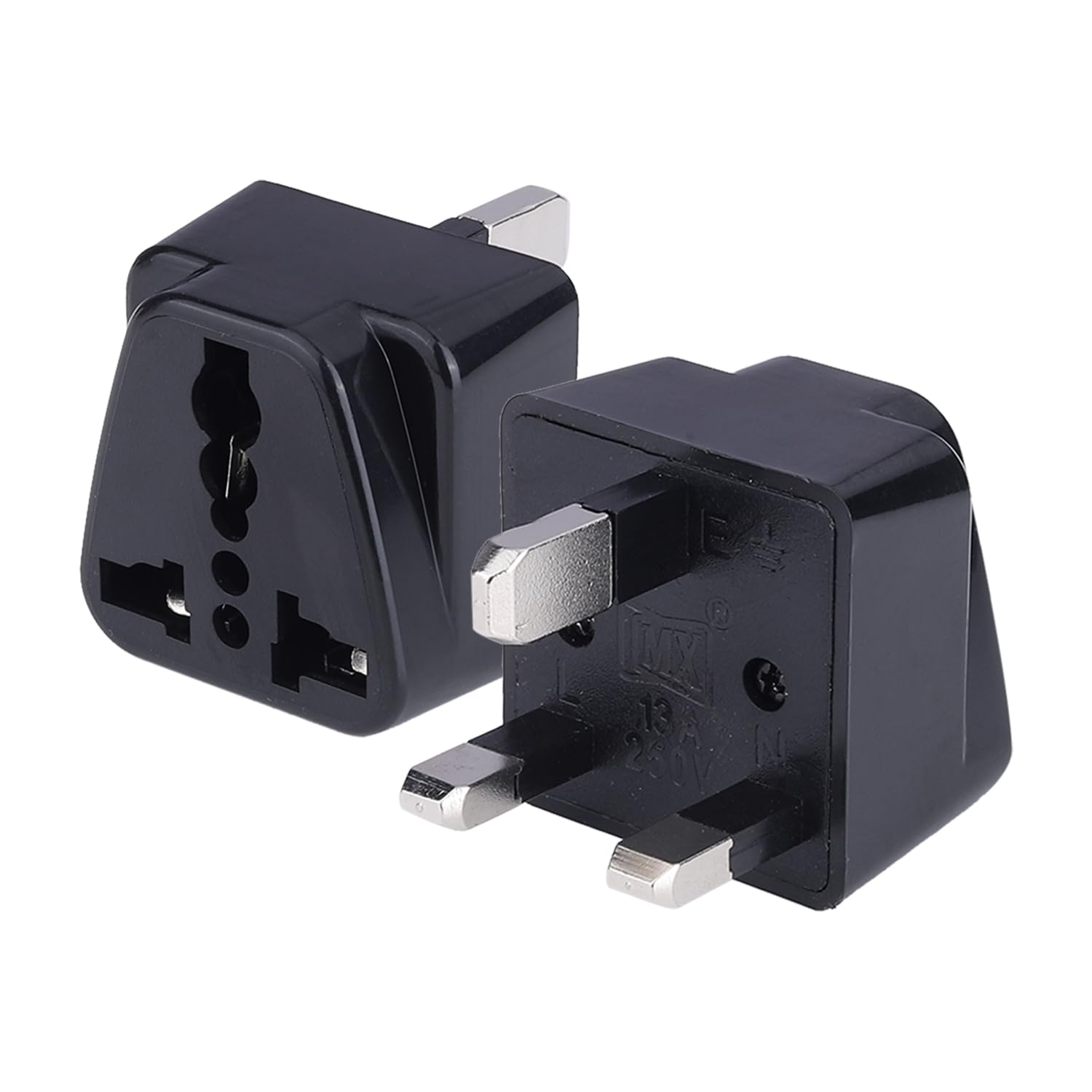 MX India to UK Travel Adapter – Type G Plug Converter for Laptops, Cameras, Chargers & Devices – Compatible with UAE, Hong Kong, Dubai – Pack of 2