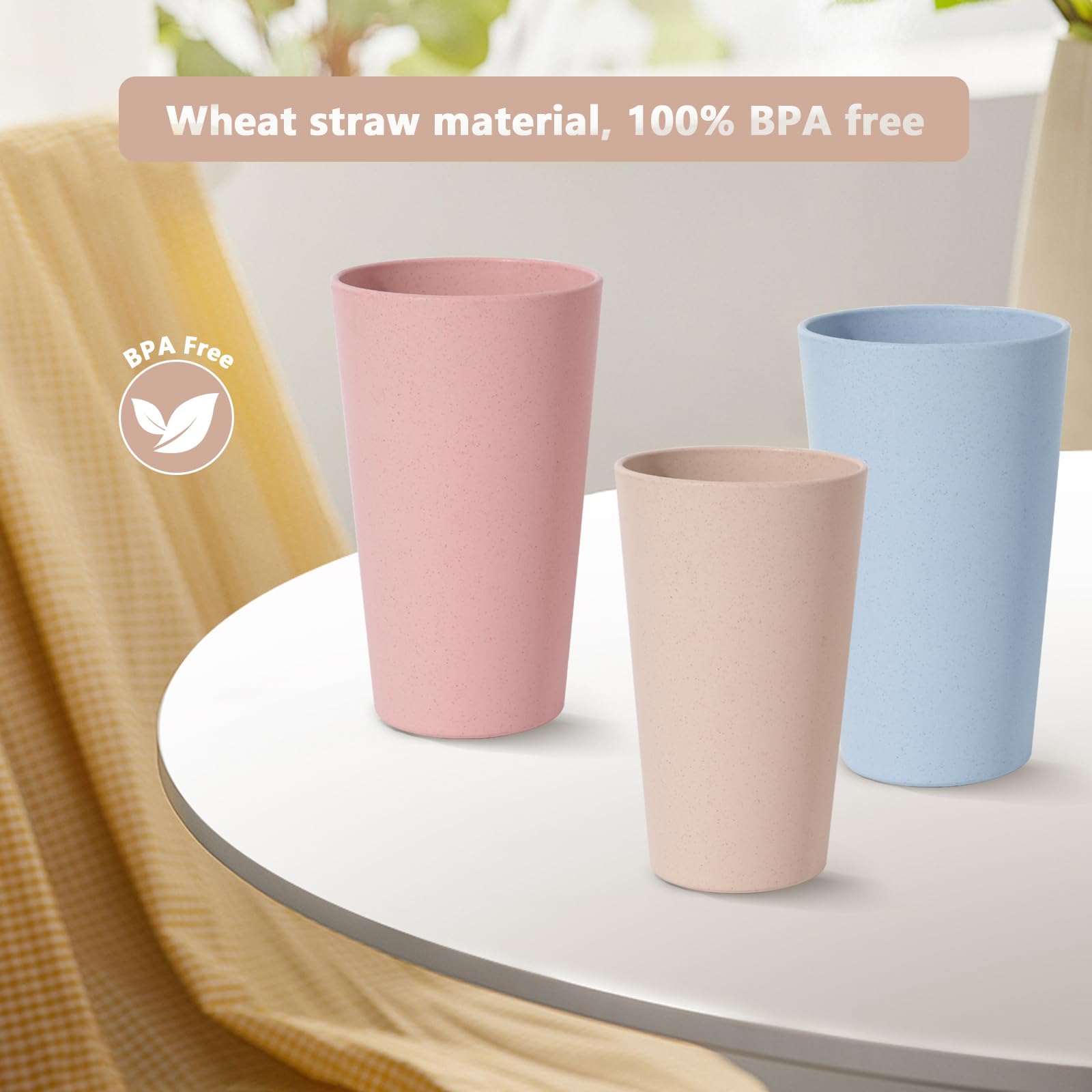 Lot De 10 Gobelets Incassables En Plastique PP - 350ml, Colorés, Lavables Au Lave-vaisselle